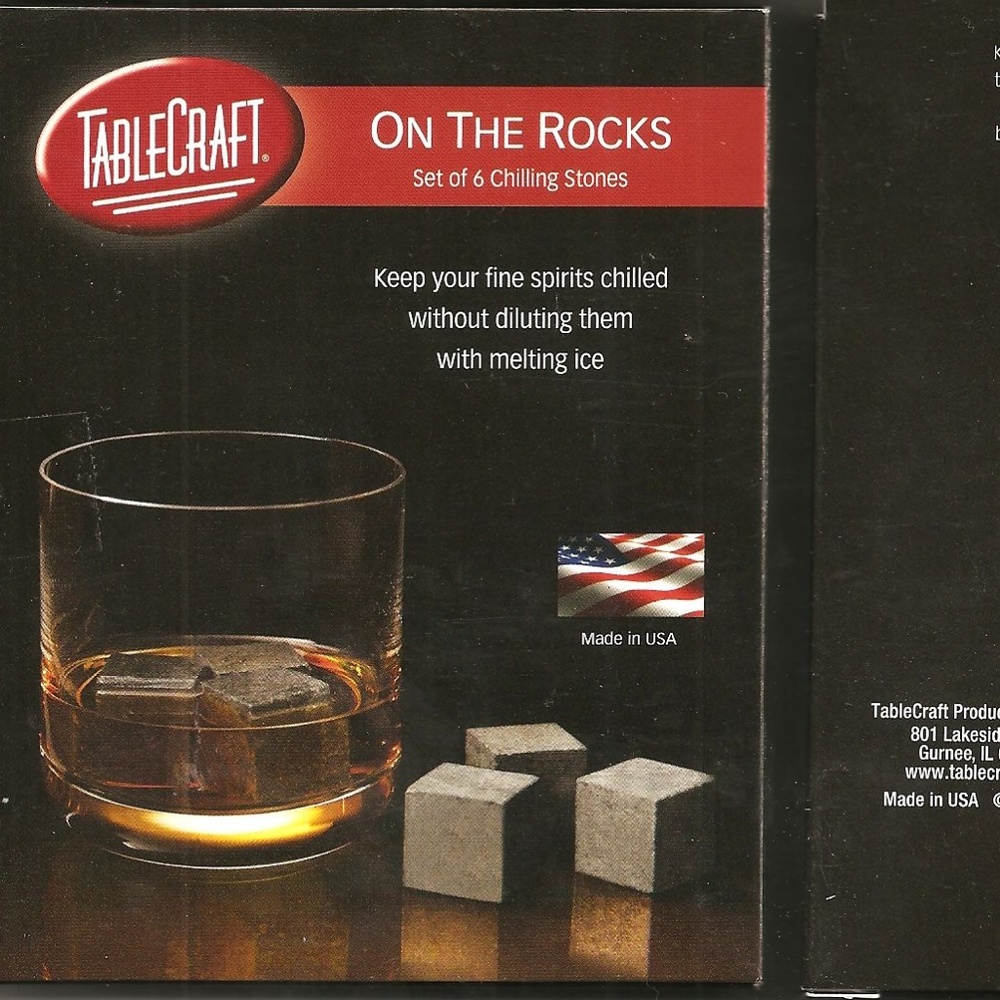 Tablecraft On The Rocks Set of 6 Chilling Stones